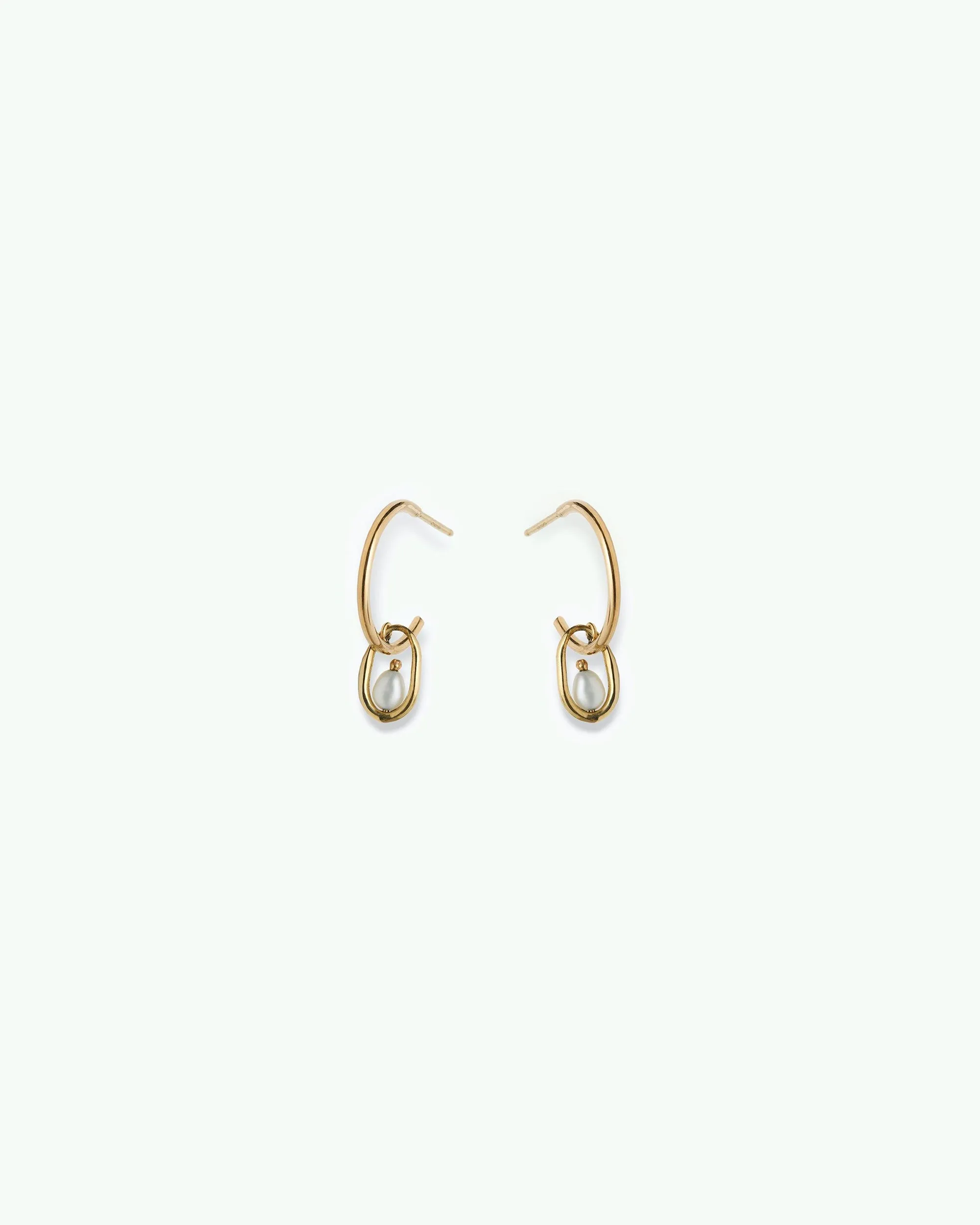 Pearl Droplet Hoop Earring sold by WWAKE