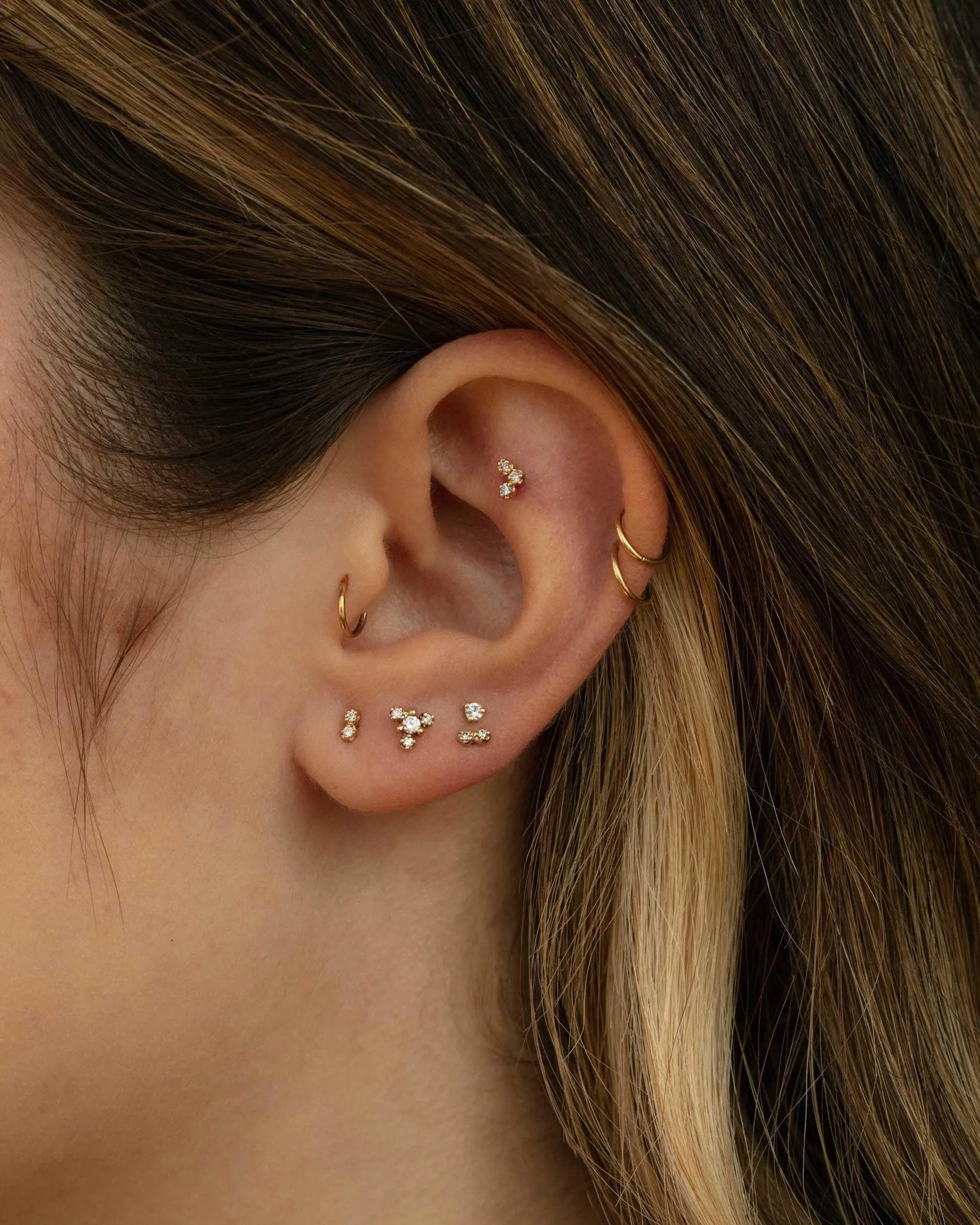 Diamond Burst Flat Back Earring sold by WWAKE product image thumbnail 2