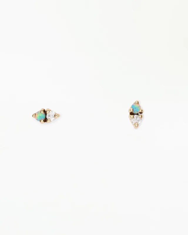 Opal Two-Step Earring made by WWAKE
