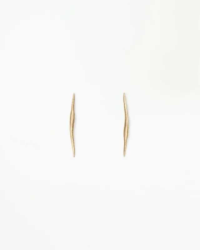 Gold Stick Wisp Earring made by WWAKE