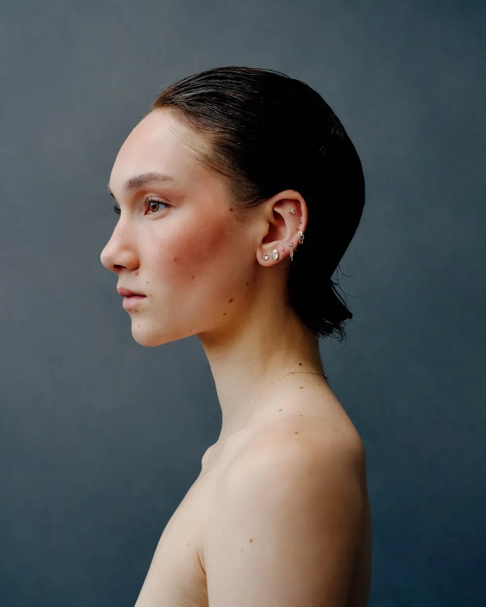 Moonstone Globe Stud Earring sold by WWAKE product image thumbnail 3