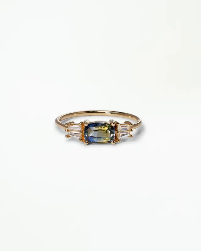 Sapphire and Diamond Mosaic Ring No. 46 made by WWAKE