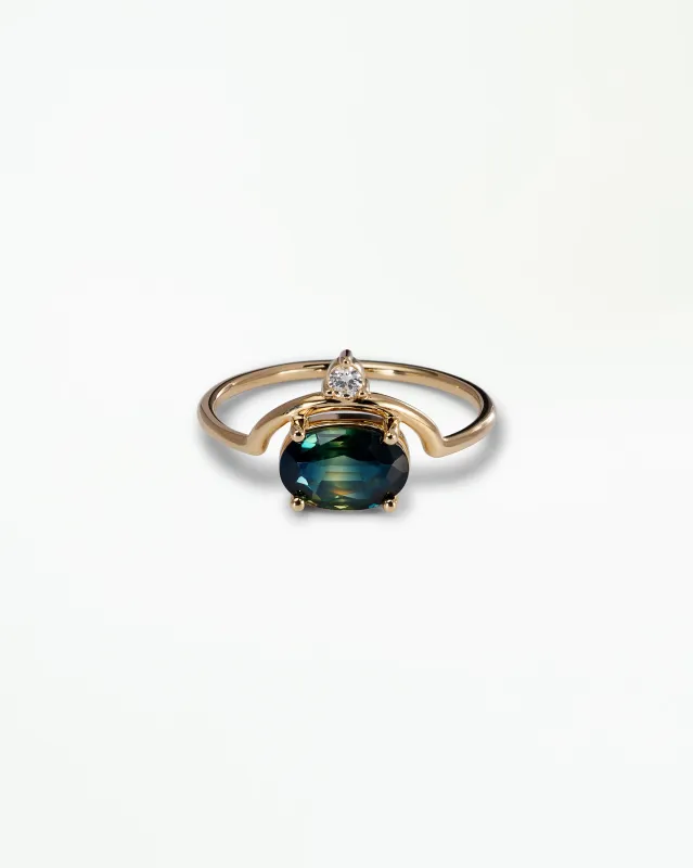 Sapphire and Diamond Nestled Ring No. 23 made by WWAKE