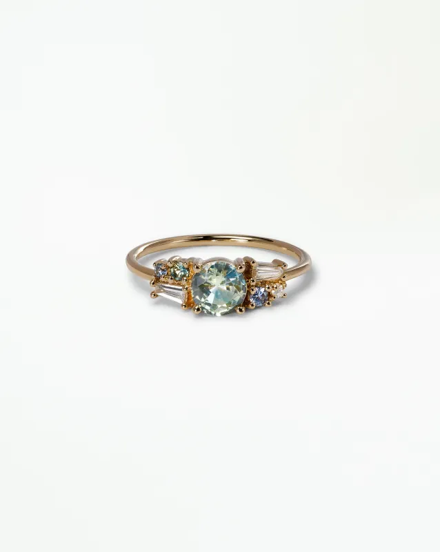 Sapphire and Diamond Mosaic Ring No. 47 made by WWAKE