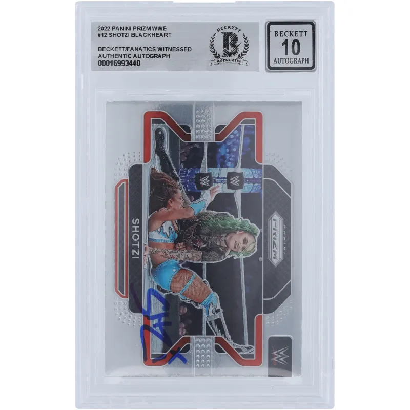 Shotzi WWE Autographed 2022 Panini Prizm #12 Beckett Fanatics Witnessed Authenticated 10 Card made by WWE
