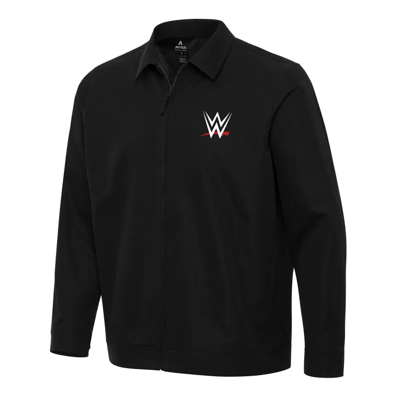 Men's Antigua WWE Merchandise Black WWE Pivot Full-Zip Jacket sold by WWE