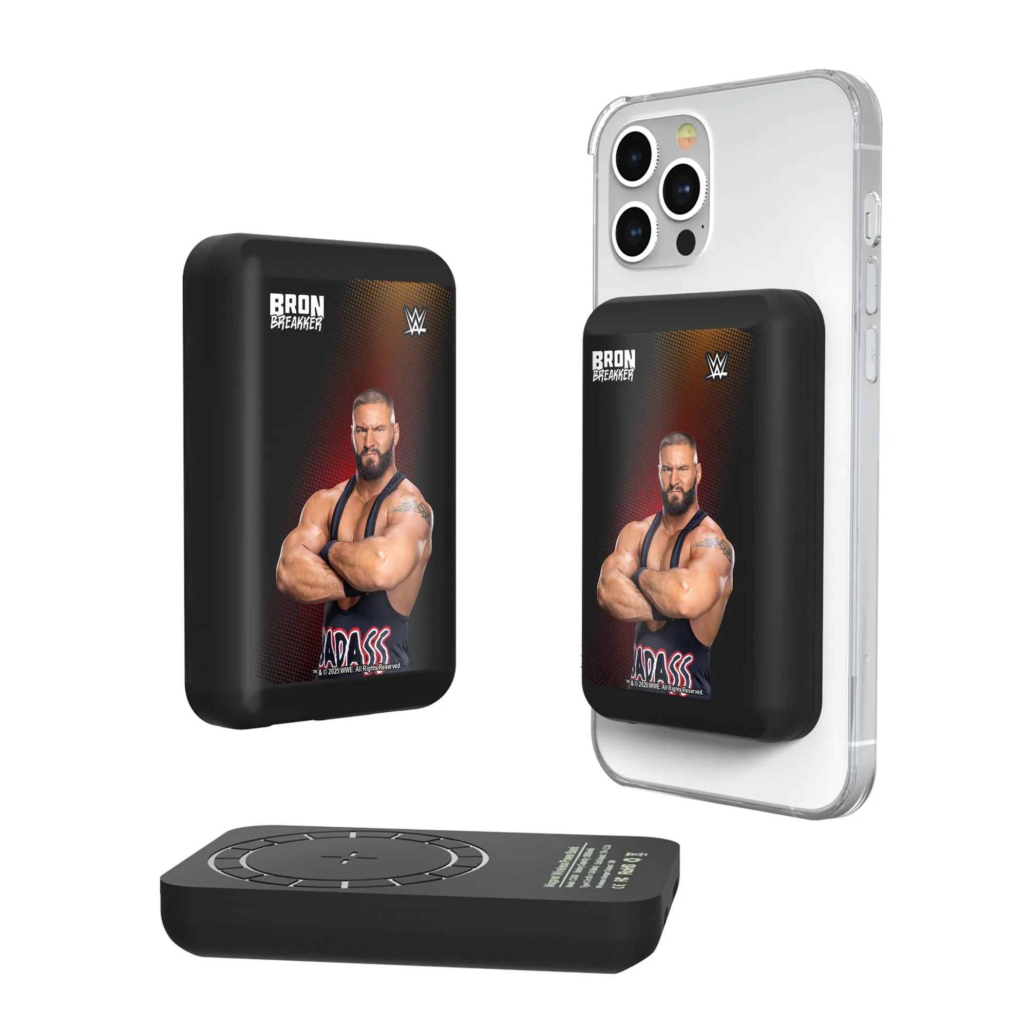 Keyscaper Bron Breakker Superstar Wireless Magnetic Power Bank sold by WWE
