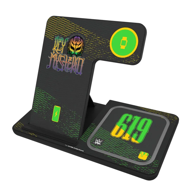 Keyscaper Black Rey Mysterio 3-In-1 Charging Station sold by WWE