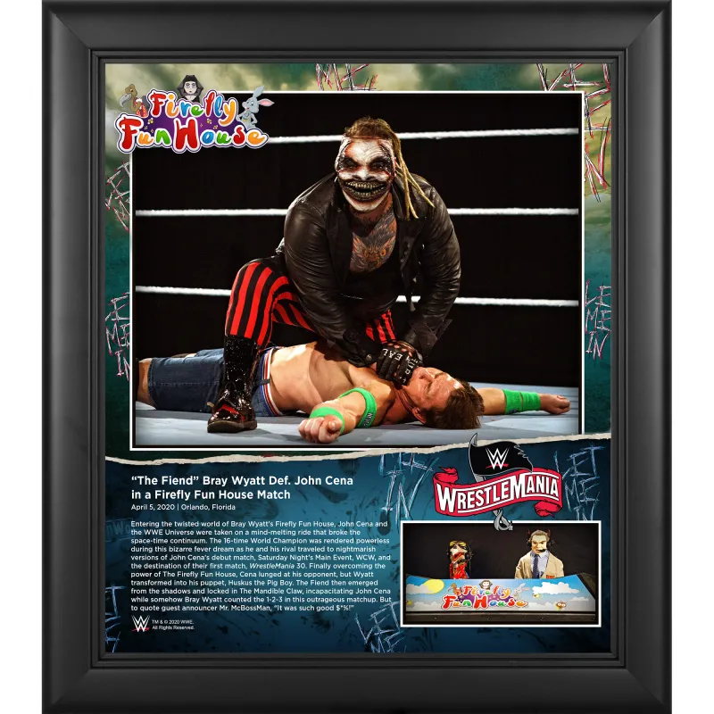 ''The Fiend'' Bray Wyatt Framed 15" x 17" WrestleMania 36 Collage sold by WWE