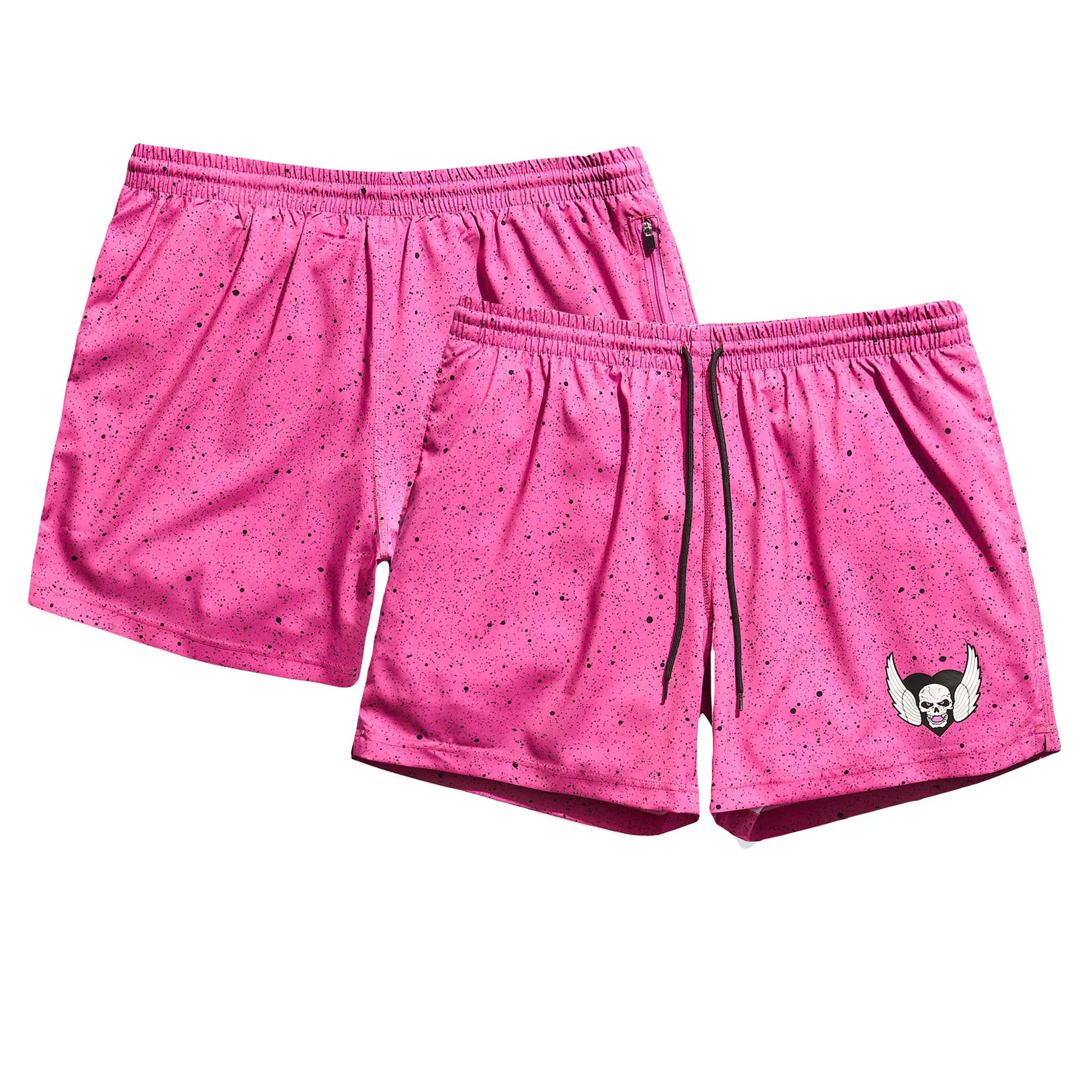 Men's Chalk Line Pink Bret Hart Active Shorts sold by WWE