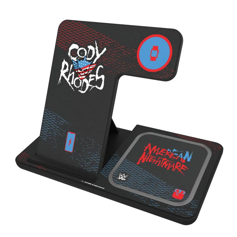Keyscaper Black Cody Rhodes 3-In-1 Charging Station sold by WWE