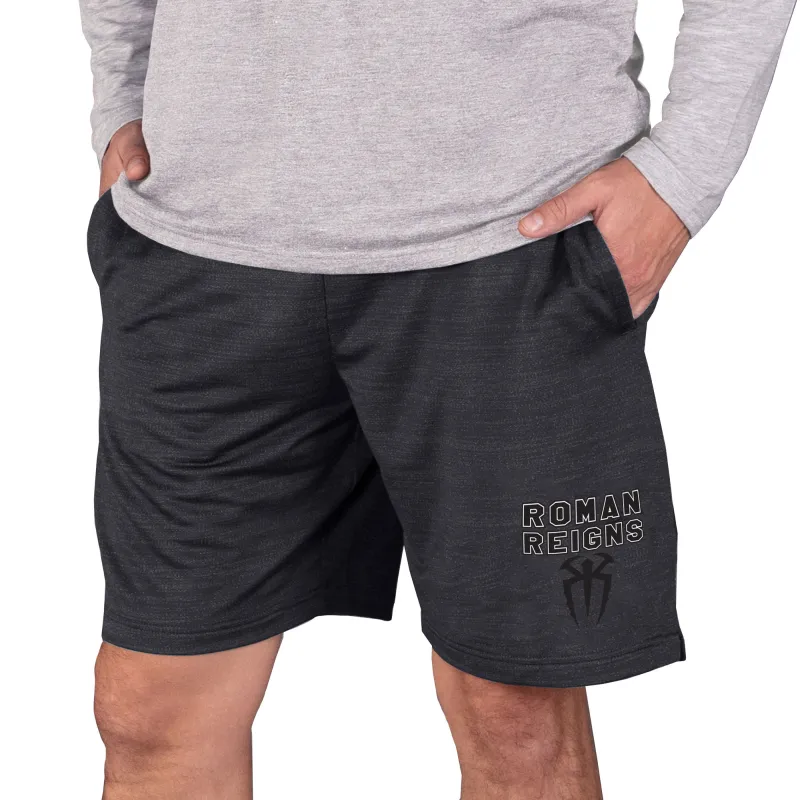 Men's Concepts Sport  Charcoal Roman Reigns Bullseye Knit Jam Shorts sold by WWE