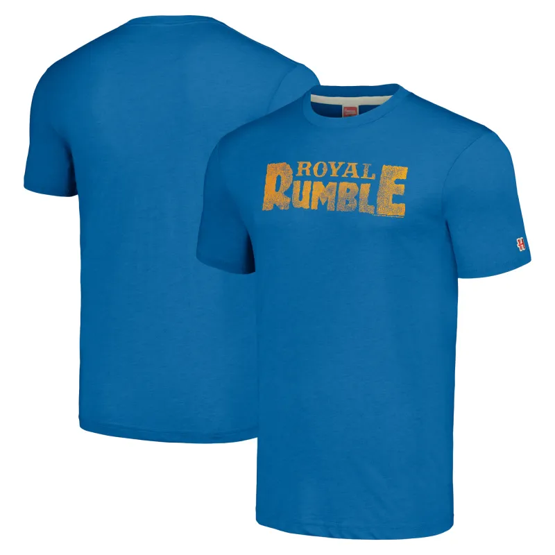 Men's Homage Heather Royal 1989 Royal Rumble Retro Event Logo T-Shirt sold by WWE
