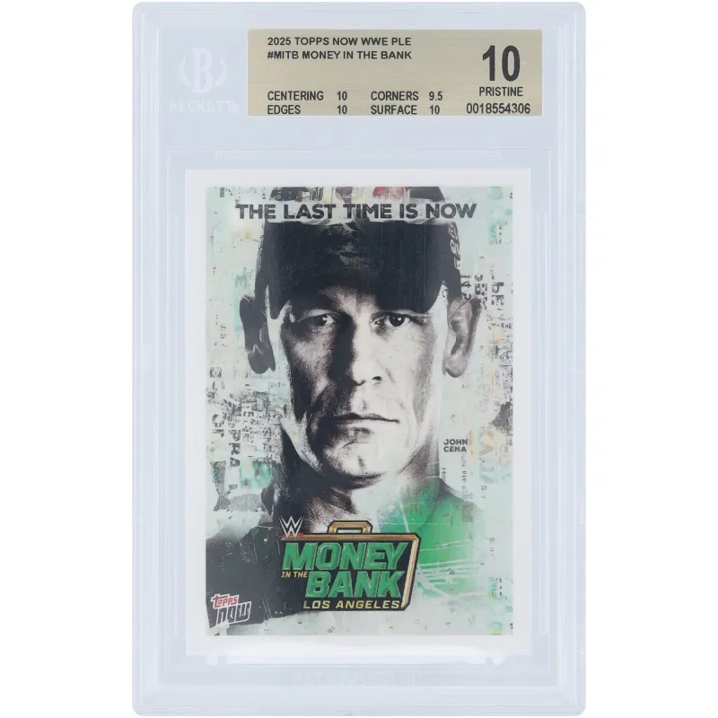 John Cena WWE 2025 Topps Now #MITB BGS Authenticated 10 Card - 10,9.5,10,10 Subgrades sold by WWE