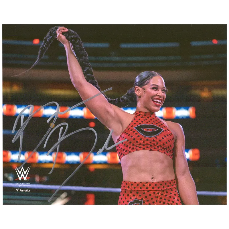 Bianca Belair Autographed 8" x 10" In Ring Whipping Hair Photograph made by WWE