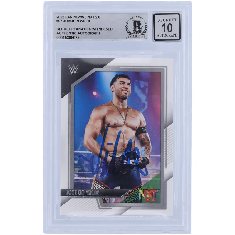 Joaquin Wilde WWE Autographed 2022 Panini NXT 2.0 #67 Beckett Fanatics Witnessed Authenticated 10 Card sold by WWE