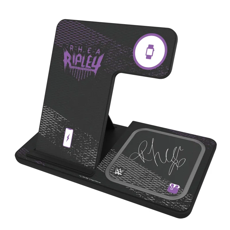 Keyscaper Black Rhea Ripley 3-In-1 Charging Station sold by WWE