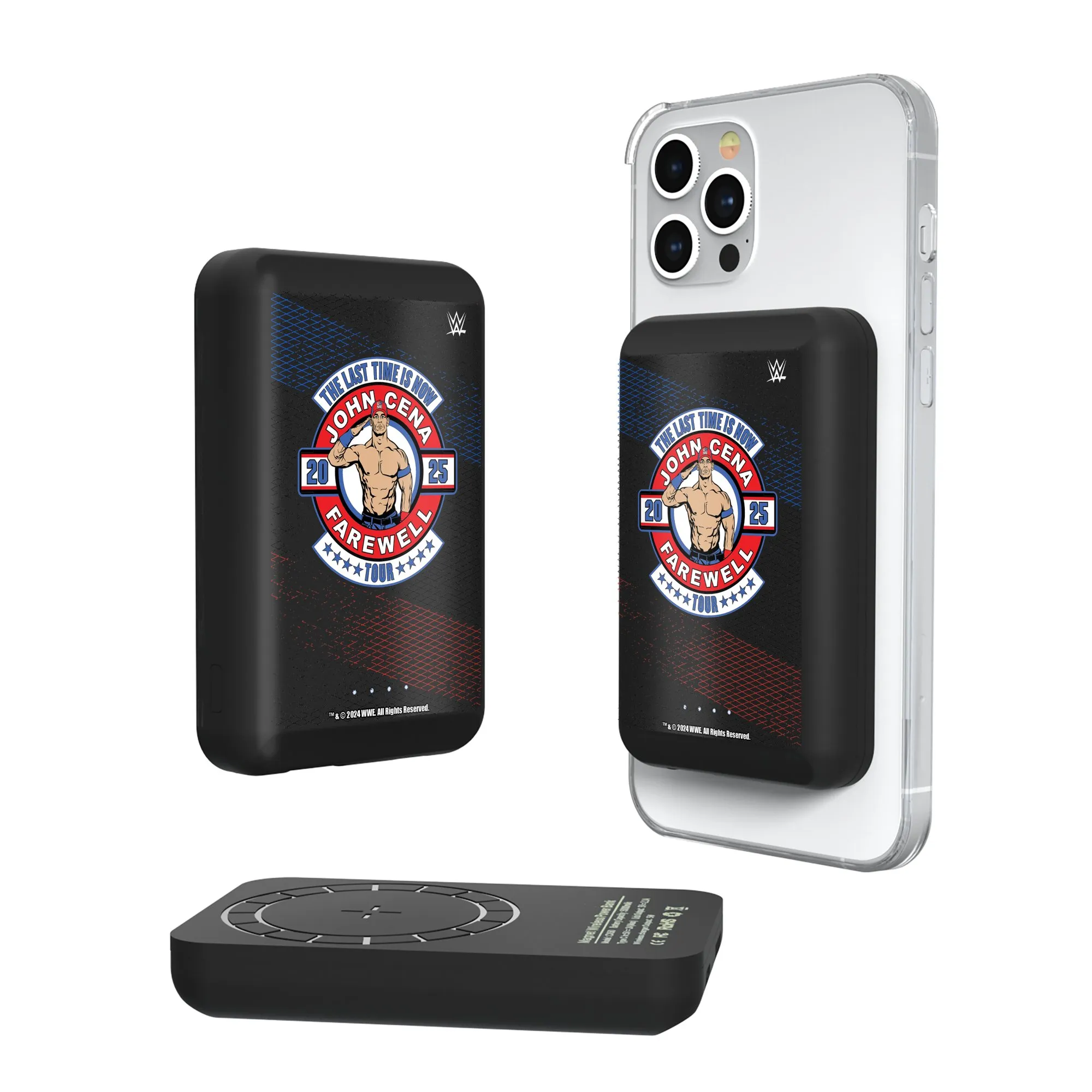 Keyscaper John Cena Farewell Tour 2025 Wireless Magnetic Power Bank sold by WWE