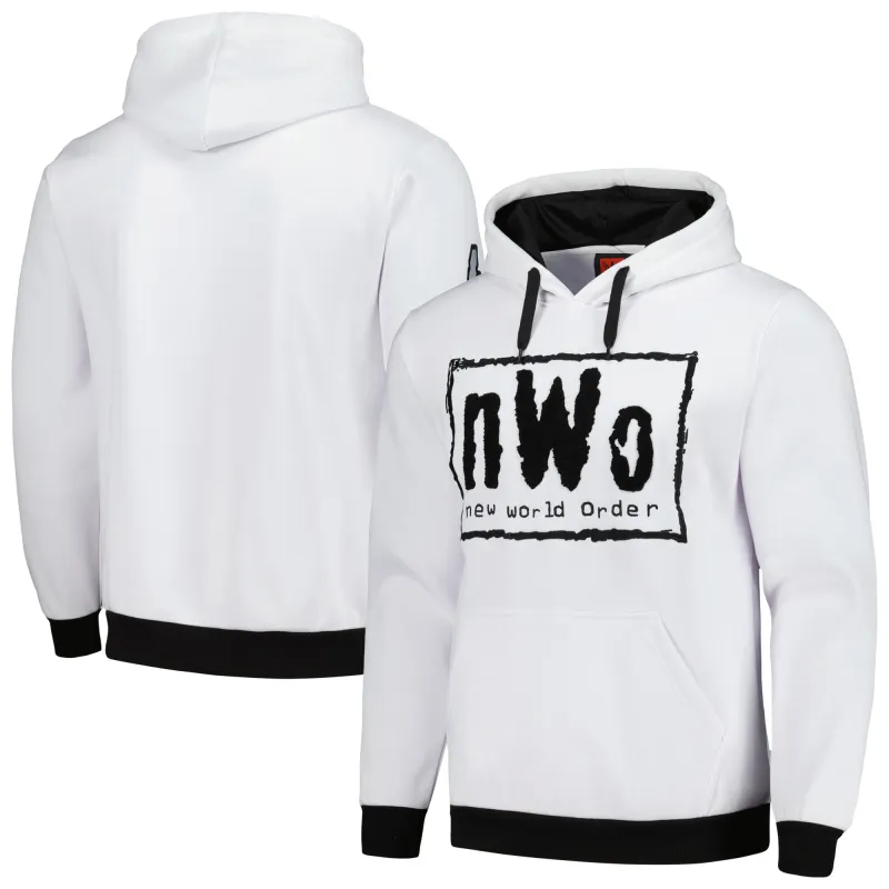 Men's White/Black nWo Chenille Pullover Hoodie sold by WWE