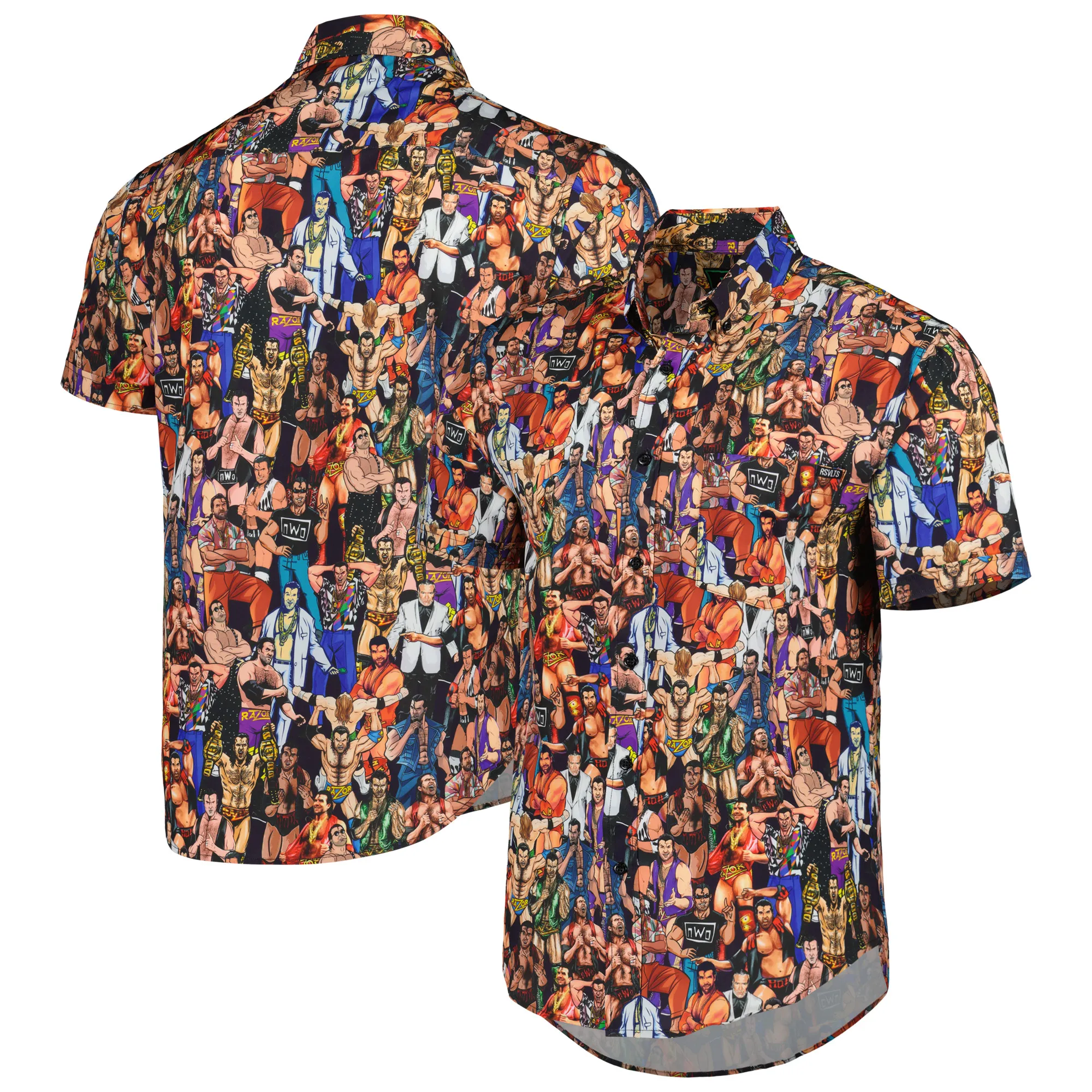 Men's RSVLTS Scott Hall Tribute KUNUFLEX Button-Down Shirt sold by WWE