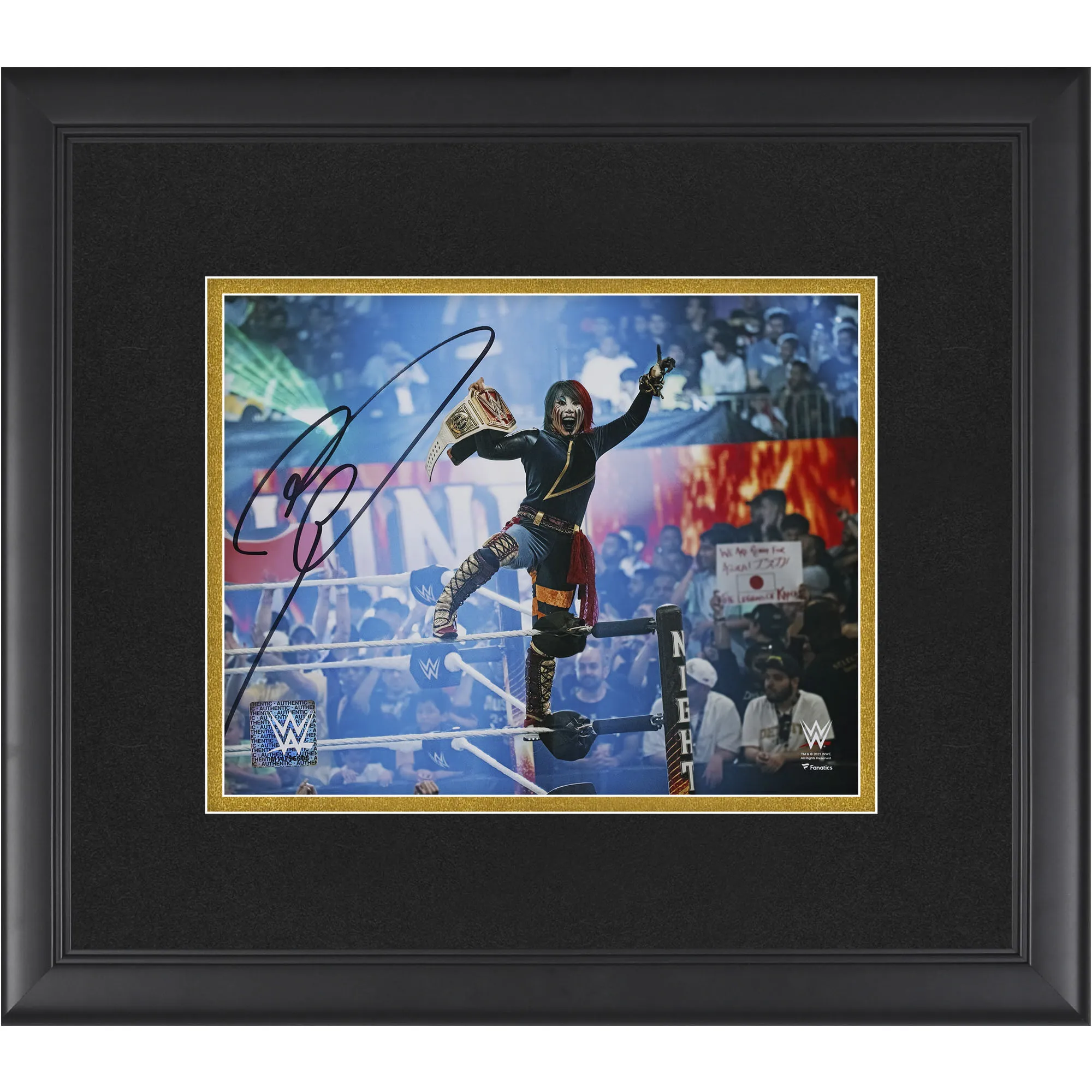 Asuka WWE Autographed Framed 8" x 10" 2023 Night of Champions Photograph sold by WWE