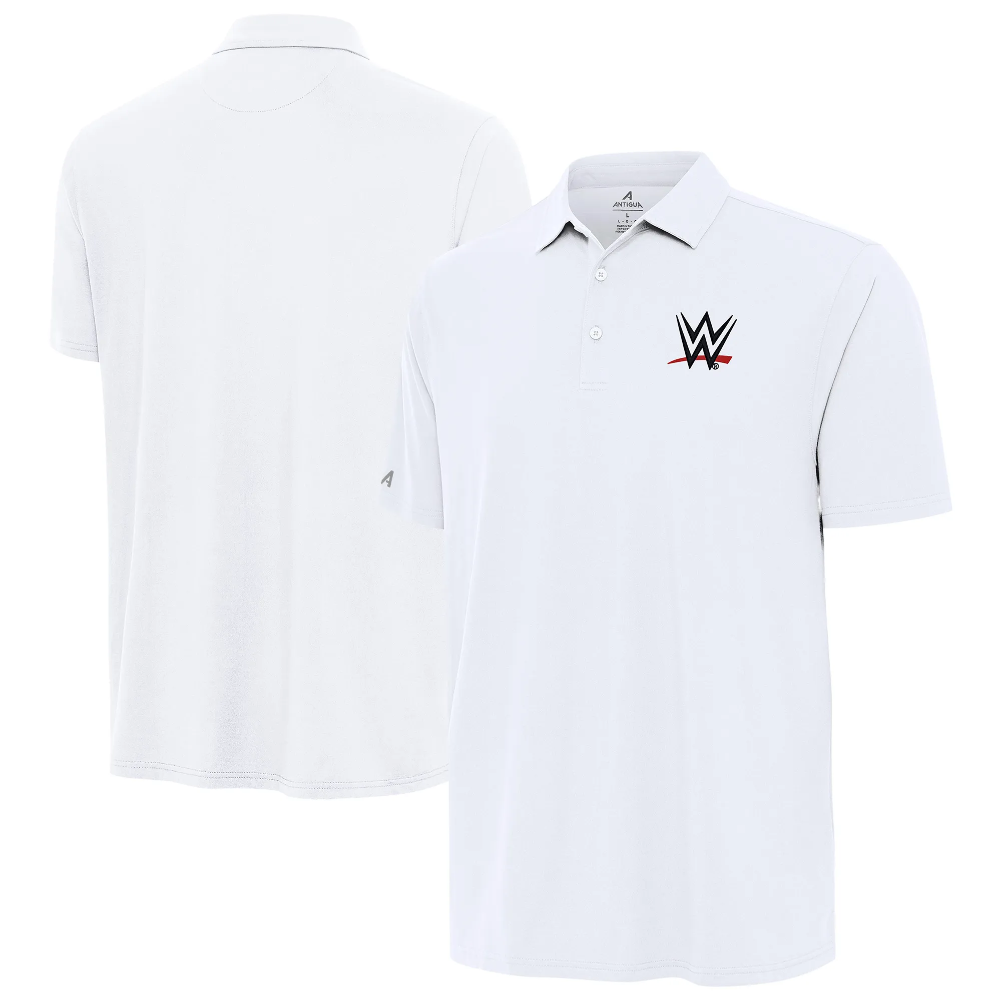 Men's Antigua White WWE Era Polo sold by WWE