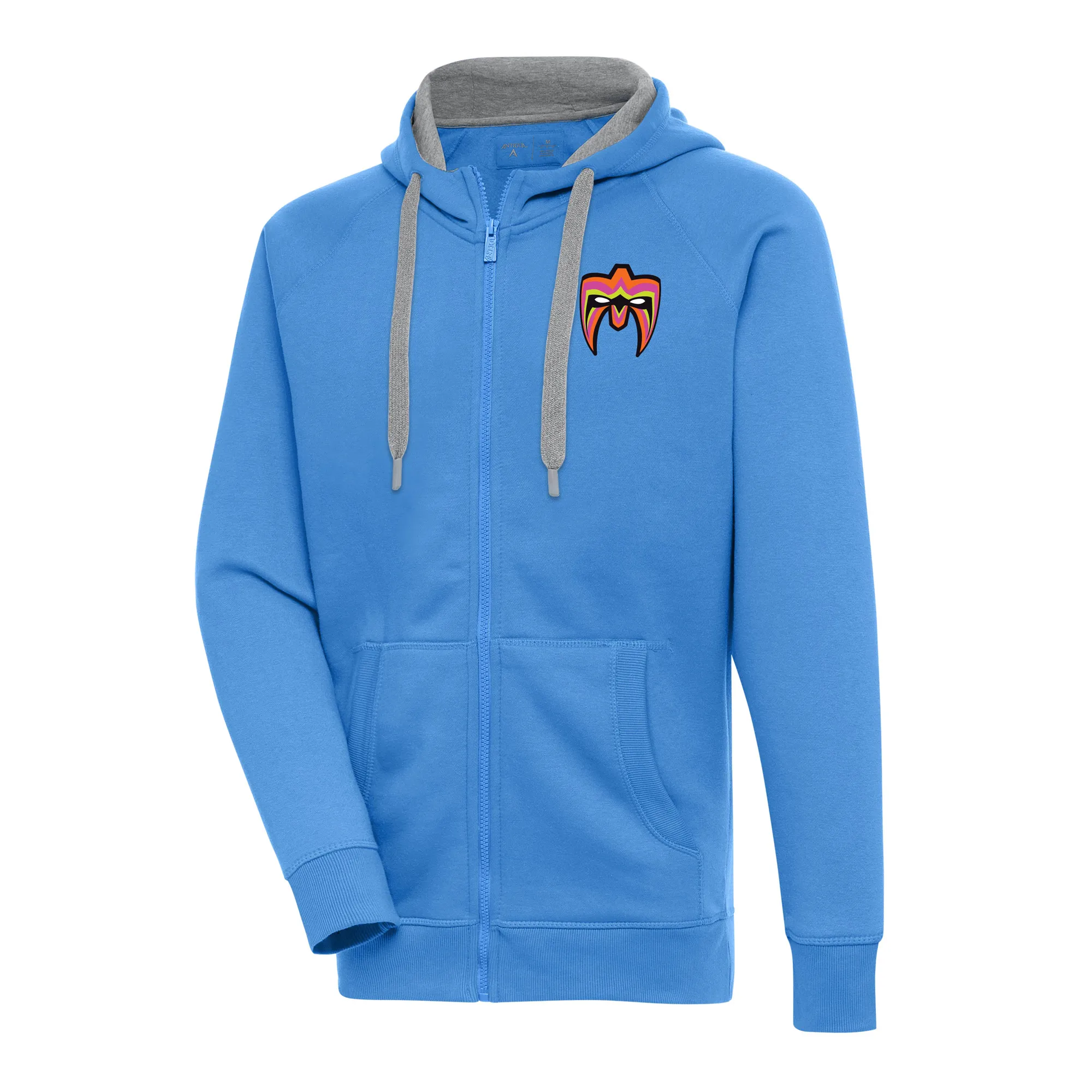 Men's Antigua Powder Blue The Ultimate Warrior Victory Full-Zip Hoodie sold by WWE
