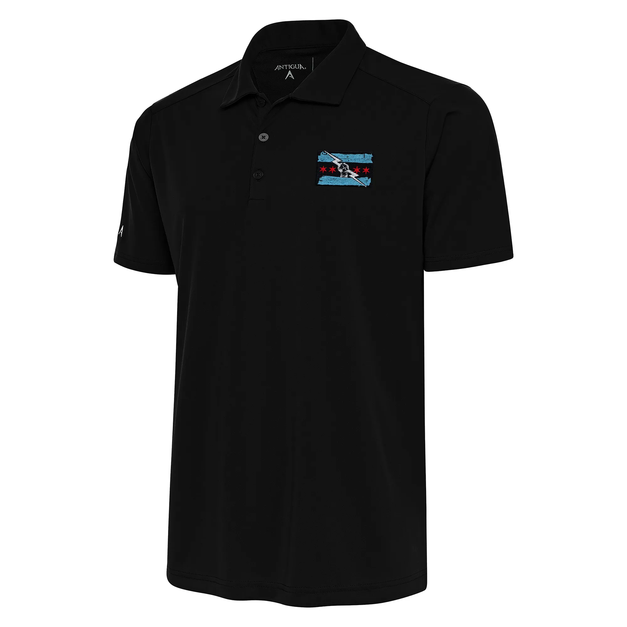 Men's Antigua Black CM Punk Tribute Polo sold by WWE