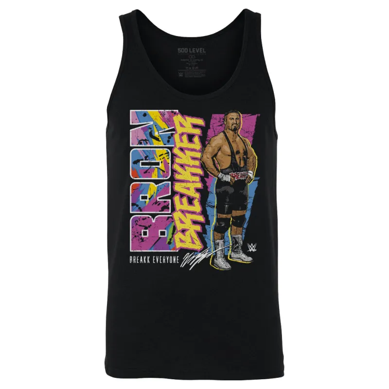 Men's 500 Level Black Bron Breakker Retro Tank Top sold by WWE