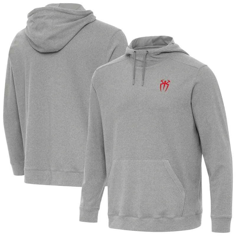 Men's Antigua Heather Gray Roman Reigns Cloud Hoodie sold by WWE
