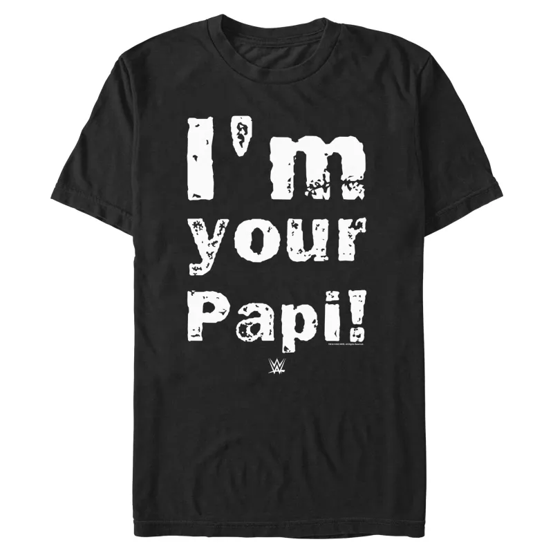 Men's Black Eddie Guerrero I'm Your Papi T-Shirt made by MAD Engine