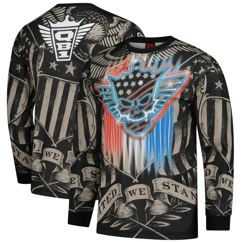 Men's WWE Authentic Black Cody Rhodes Neon Stained Ink Long Sleeve T-Shirt sold by WWE
