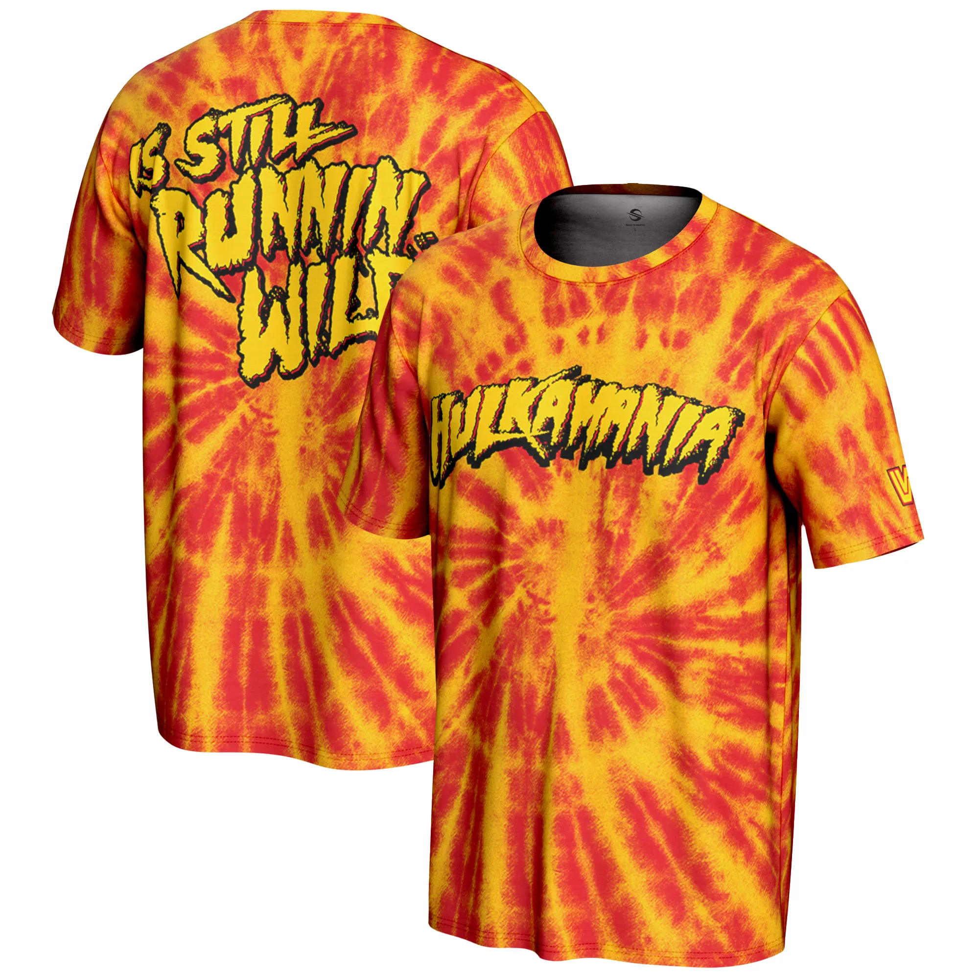 Men's ProSphere Yellow Hulk Hogan Tie Dye T-Shirt sold by WWE