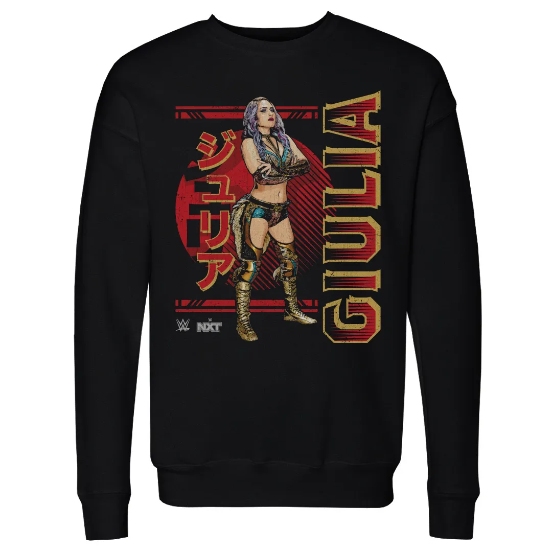 Men's 500 Level Black Giulia Pose Crew Neck Sweatshirt sold by WWE