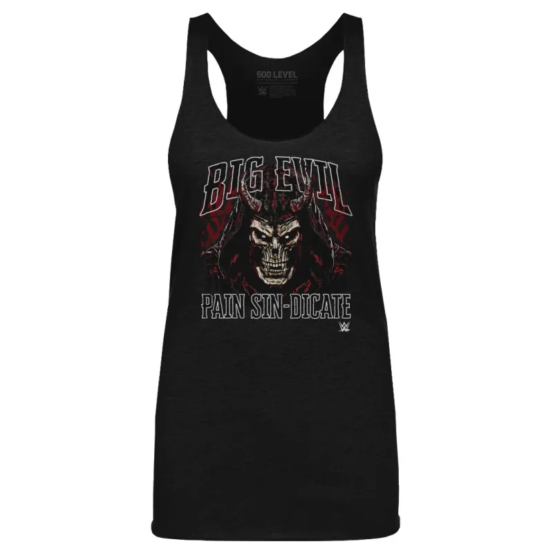 Women's 500 Level Heather Black The Undertaker Big Evil Pain Sin-Dicate Tri-Blend Tank Top sold by WWE