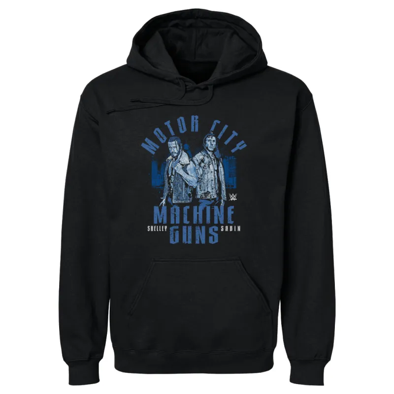 Men's 500 Level Black Motor City Machine Guns Duo Pullover Hoodie made by 500 Level