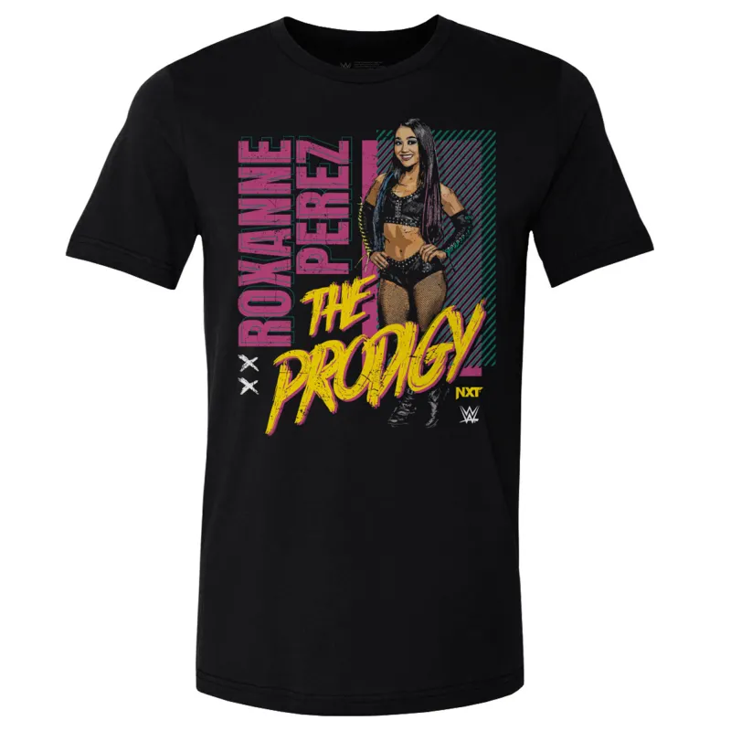Men's 500 Level Black Roxanne Perez Grunge T-Shirt sold by WWE