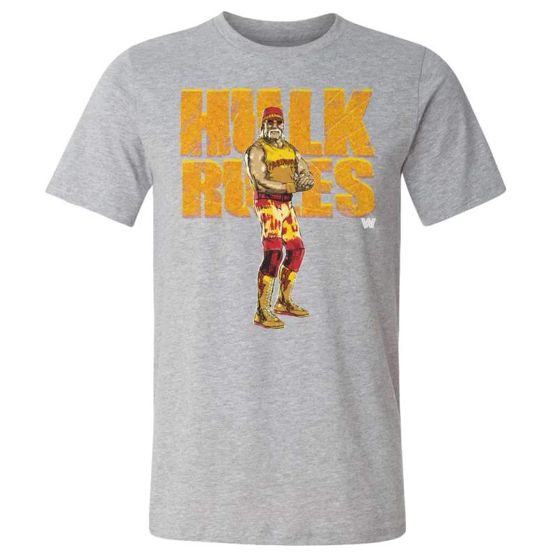 Men's 500 Level Heather Gray Hulk Hogan Hulk Rules T-Shirt sold by WWE