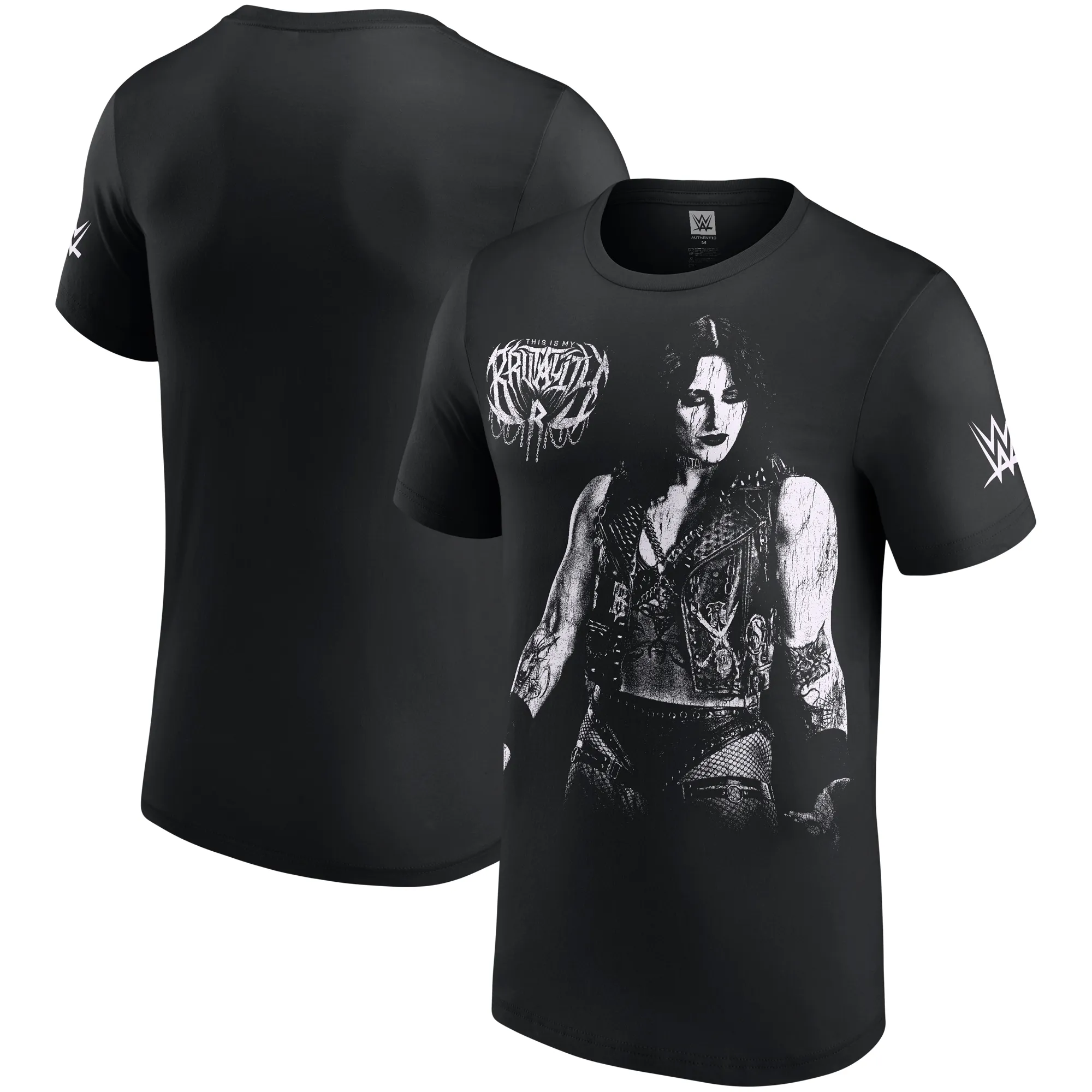 Men's Black Rhea Ripley This Is My Brutality Photo T-Shirt sold by WWE