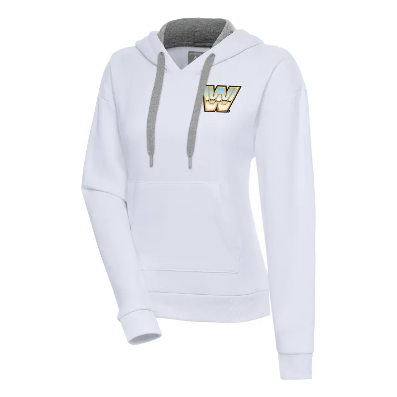 Women's Antigua  White WWE Victory Pullover Hoodie sold by WWE