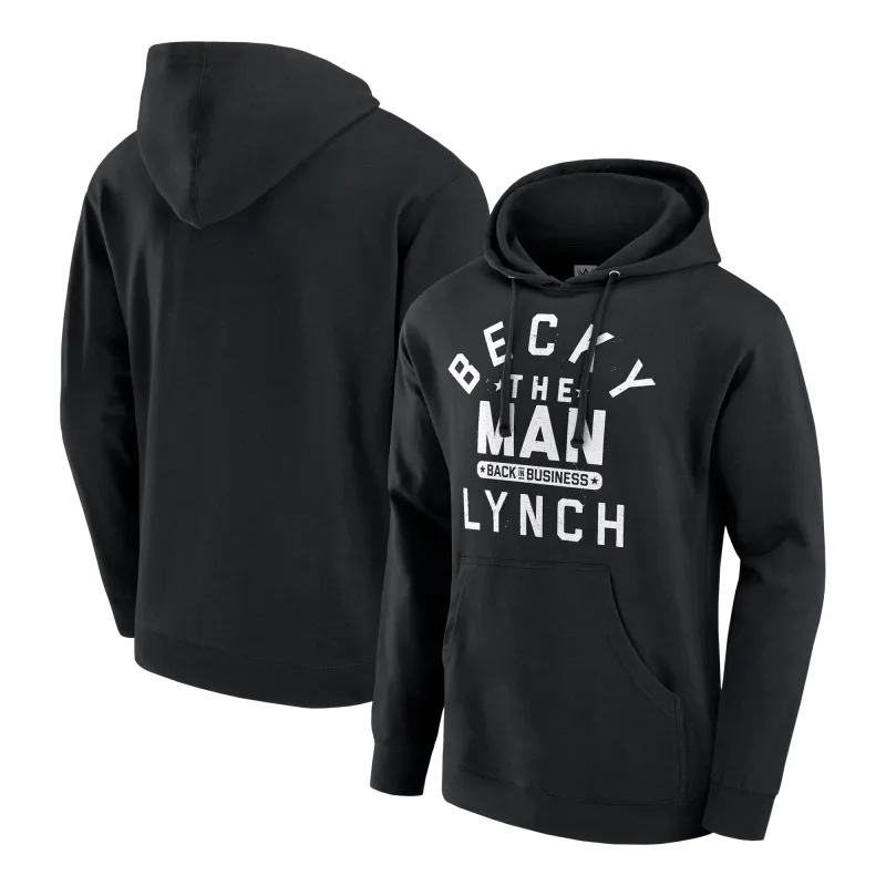 Men's Black Becky Lynch Back In Business Pullover Hoodie sold by WWE