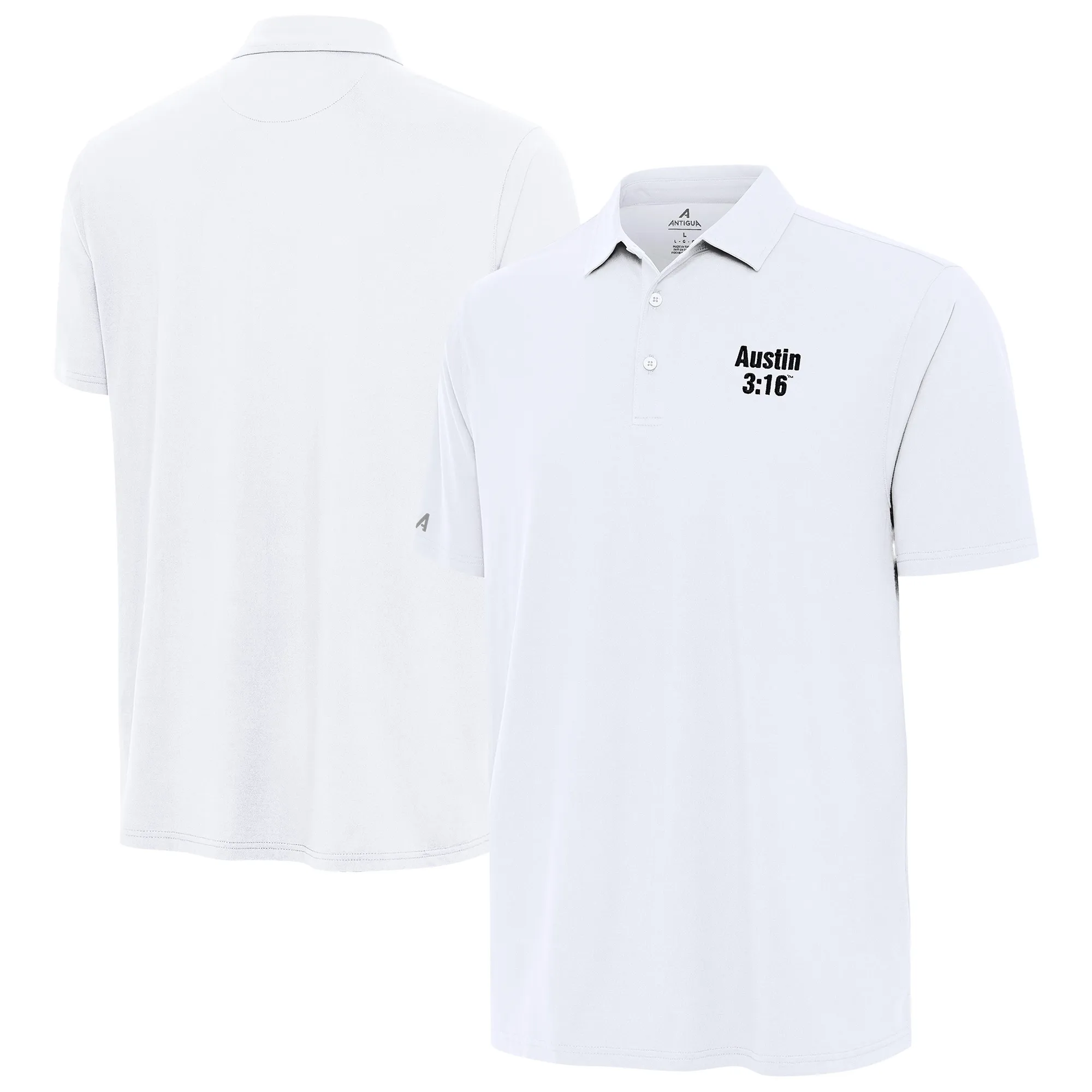 Men's Antigua White "Stone Cold" Steve Austin Era Polo sold by WWE
