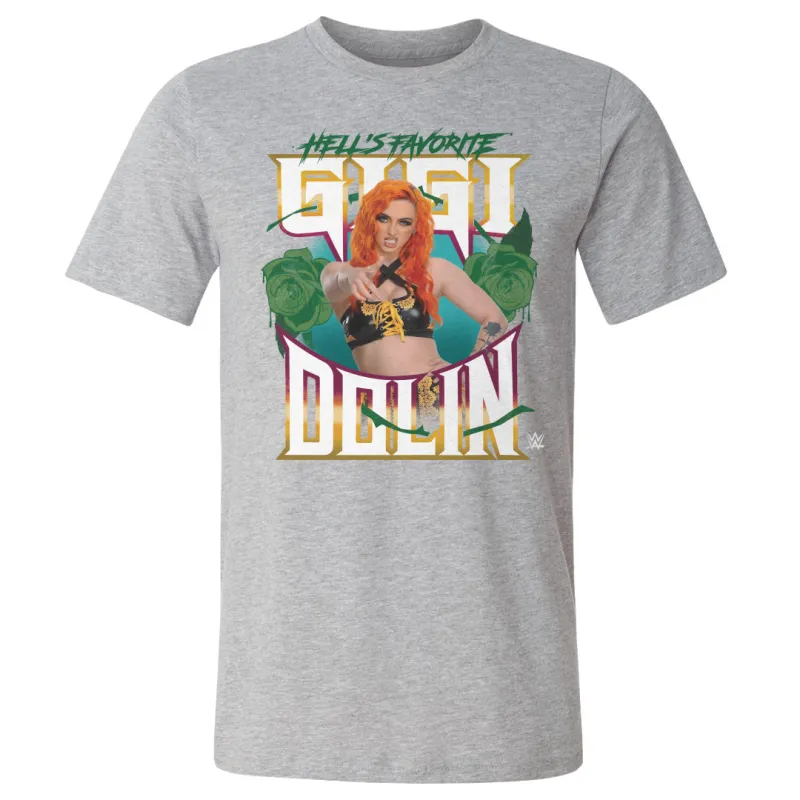 Men's 500 Level Heather Gray Gigi Dolin Hell's Favorite T-Shirt sold by WWE