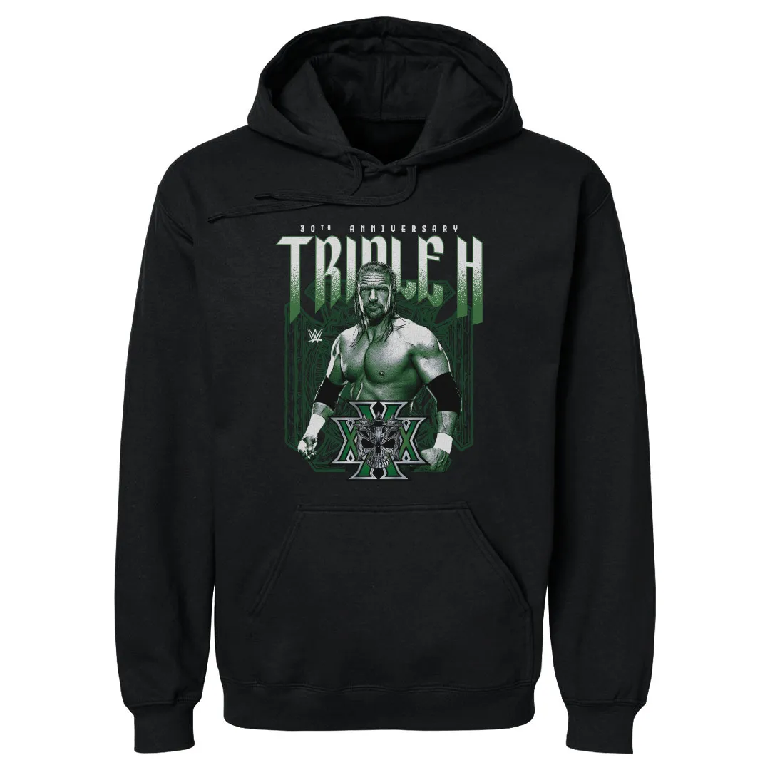 Men's 500 Level Black Triple H 30th Anniversary Pullover Hoodie sold by WWE