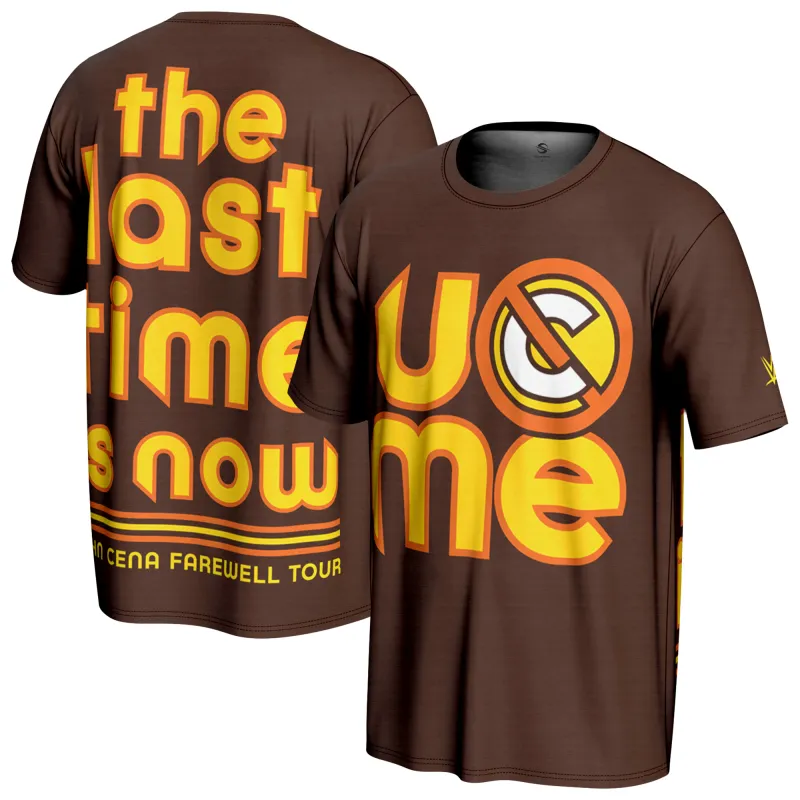 Men's ProSphere Brown John Cena Farewell Tour 2025 San Diego T-Shirt sold by WWE