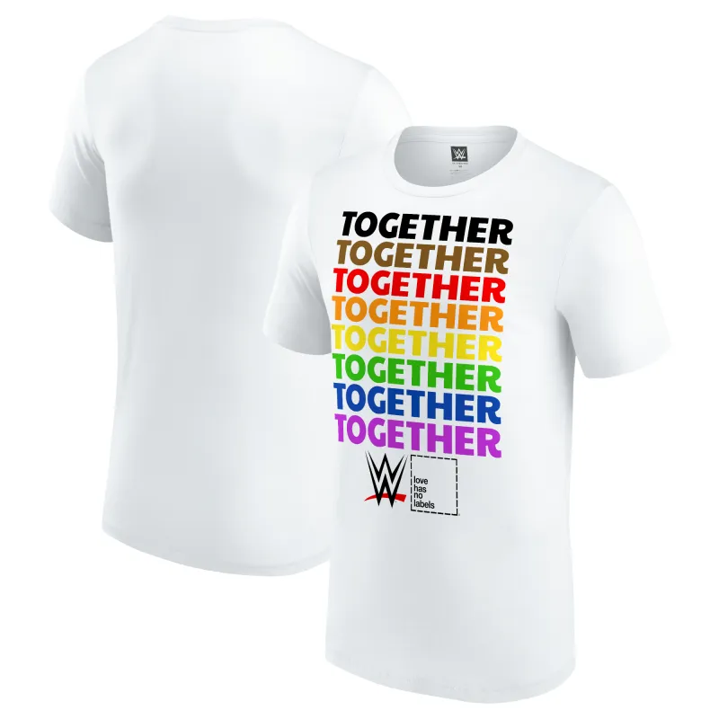 Men's  WWE Together Pride T-Shirt - White sold by WWE