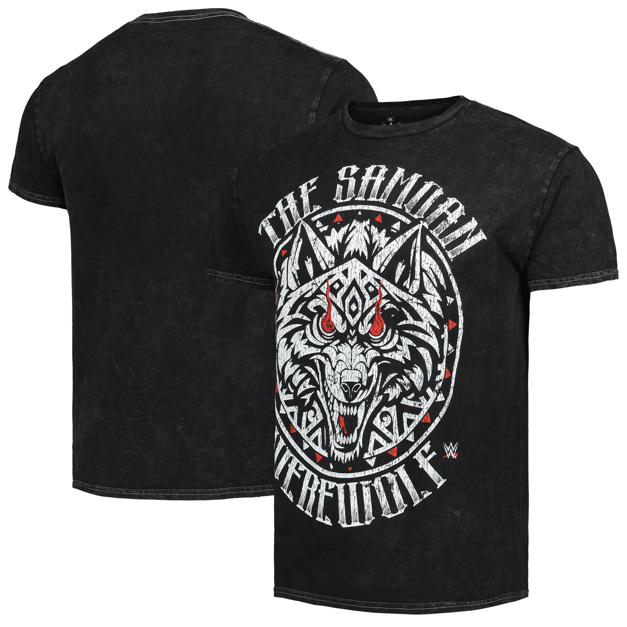 Men's Ripple Junction Black Jacob Fatu Samoan Werewolf Tattoo Graphic T-Shirt sold by WWE