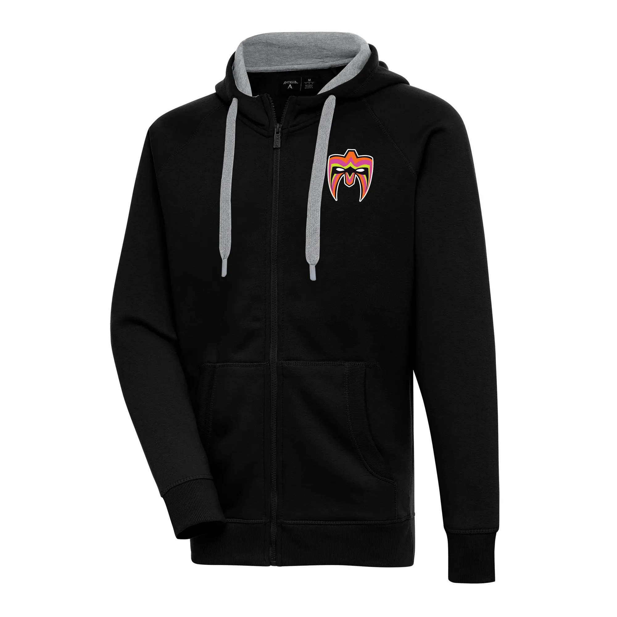 Men's Antigua Black The Ultimate Warrior Victory Full-Zip Hoodie sold by WWE