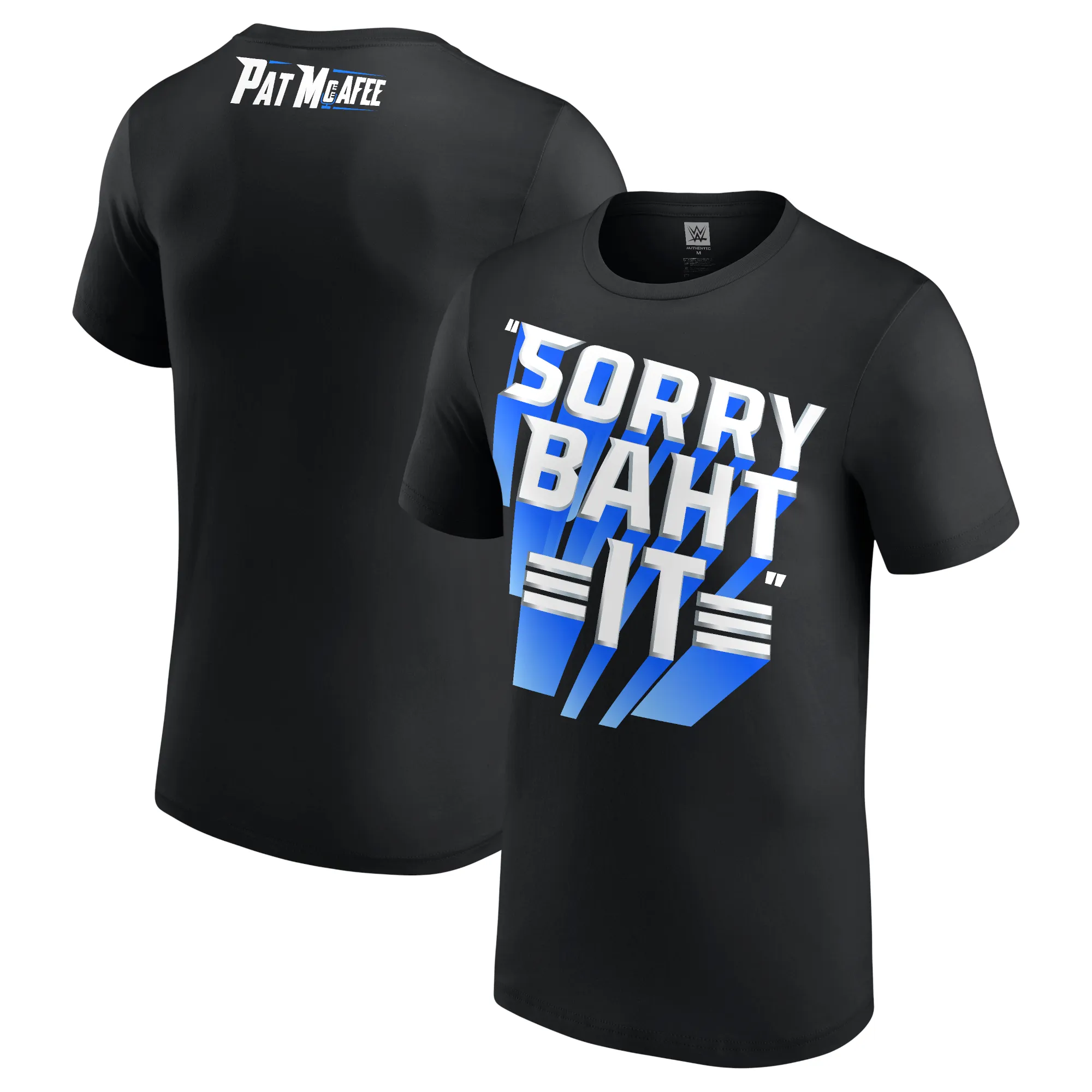 Men's Black Pat McAfee Sorry Baht It T-Shirt sold by WWE