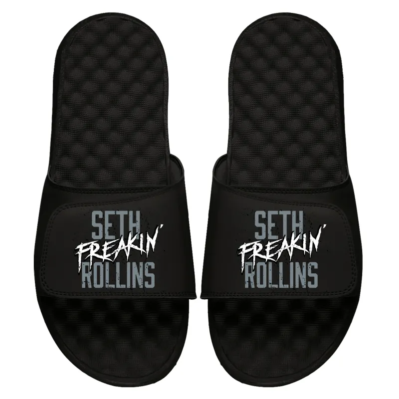 Men's ISlide Black Seth "Freakin" Rollins Slide Sandals sold by WWE